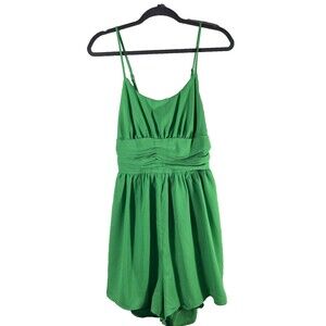 DO+BE || Mini Party Dress Green Romper Adjustable Straps Size Large